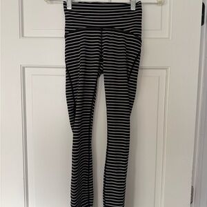 lululemon athletica Striped Black and White Leggings